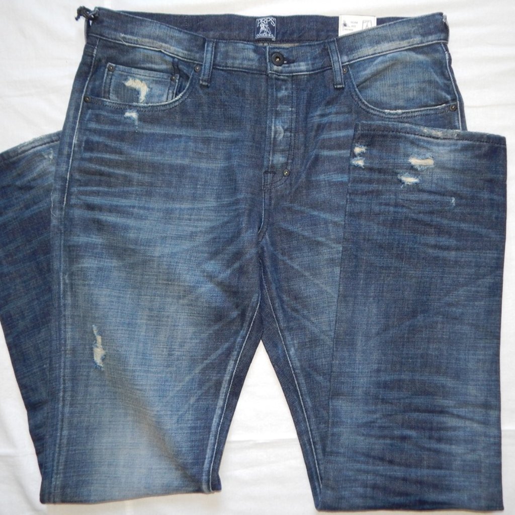 Prps Men's Slim Jeans - Distressed Blue